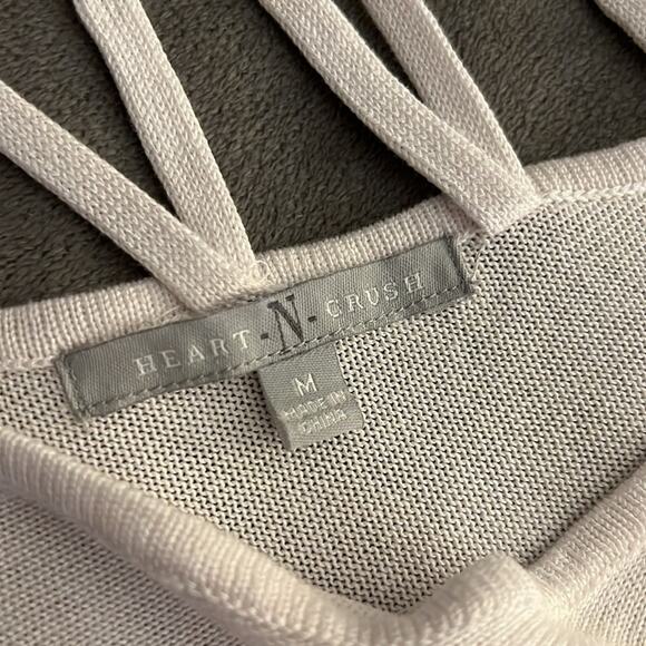 Heart N Crush White & Green Lightweight Sweater Womans Size Medium NWT - Picture 5 of 9